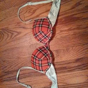 Exhilaration 32a plaid padded bra